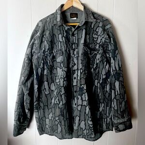 vintage • deerskin camo  button down shirt 90s streetwear hunting camouflage
